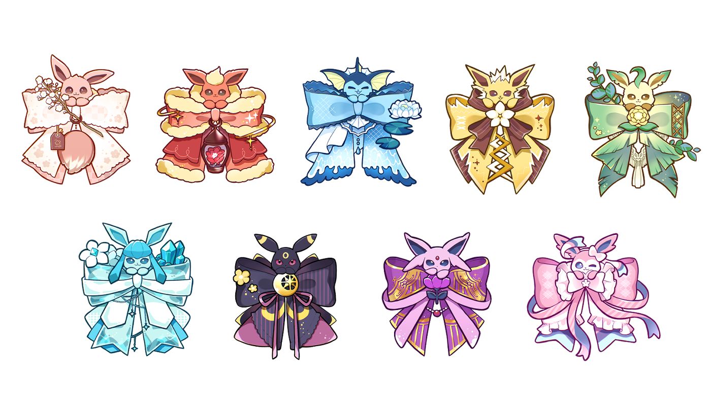 キャラクターイメージを元に制作したオリジナルデザインリボンのイラスト（深田奈那）