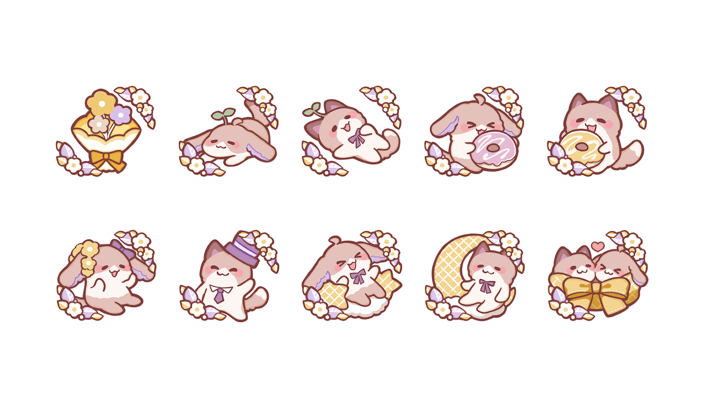 ゆるくて可愛いマスコットキャラクターのイラスト作品（深田奈那）